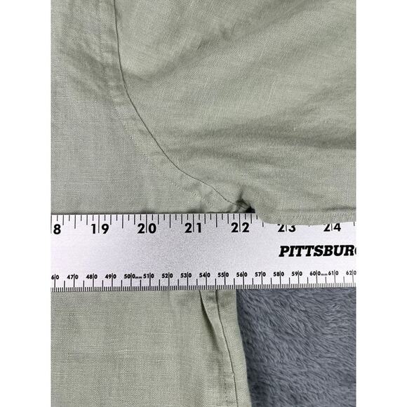 Lauren Ralph Lauren women’s large 100% linen button up long sleeve shirt excel - Picture 6 of 8